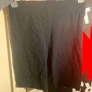 Black biker shorts; forever 21